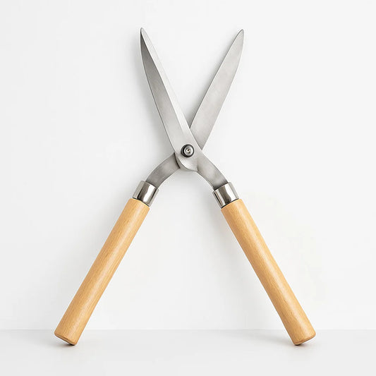 Wooden Handle Hedge Shears, Bush Clipper